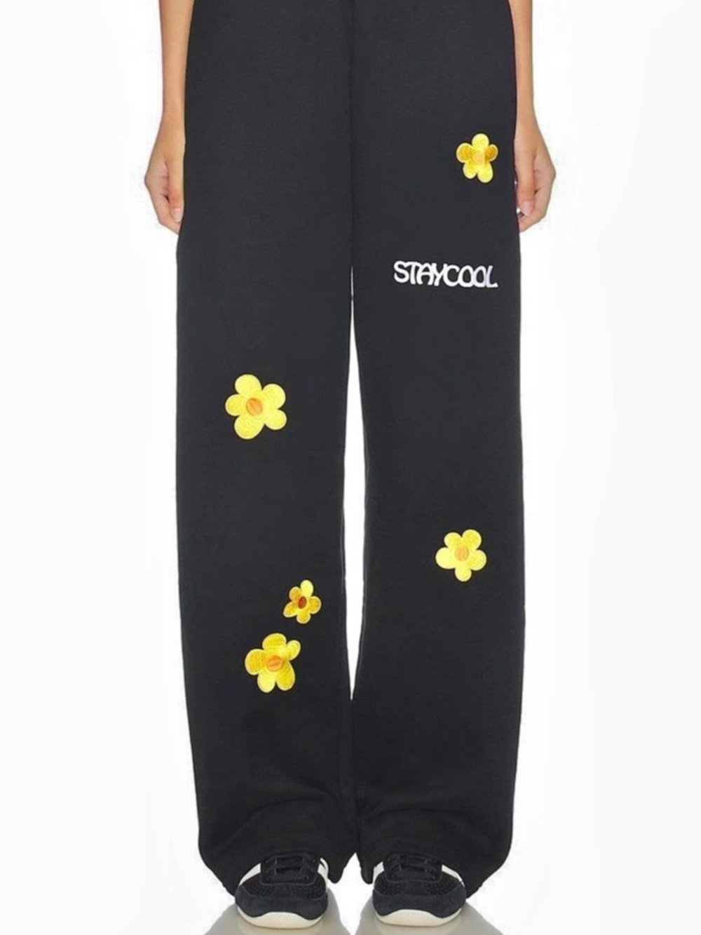 Staycool Sunflower Straight Sweatpants Black